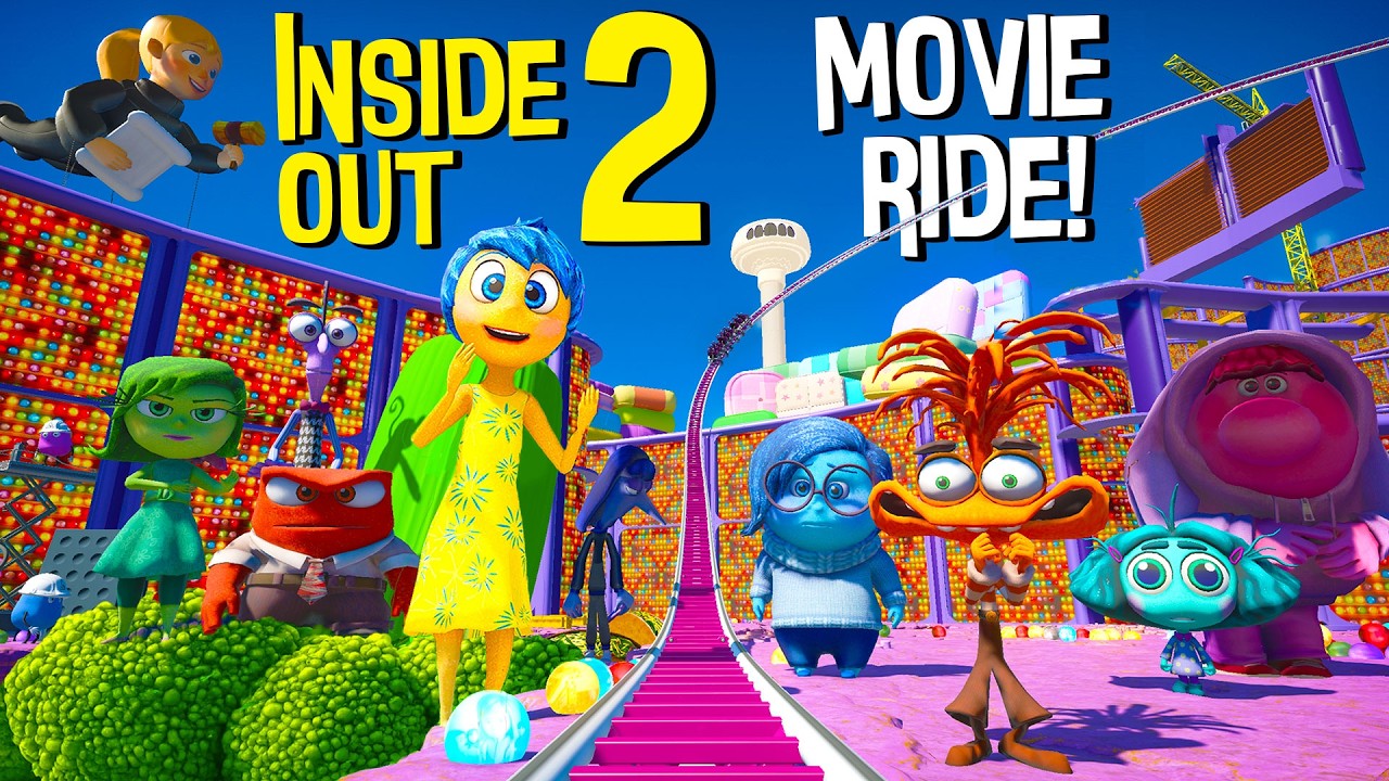 INSIDE OUT 2! Riley’s Mind Roller Coaster & Dark Ride! (POV) [CC]