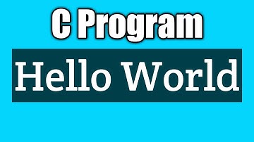 Write a c program Hello World | vision academy