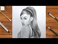 How to draw Ariana Grande Easy | Ariana Grande Drawing | Pencil Sketch Drawing | The Crazy Sketcher