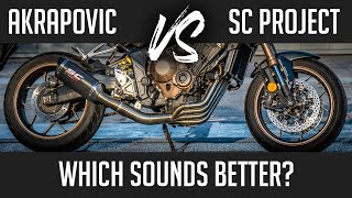 Akrapovic vs SC Project | Honda CB650R Exhaust Sound Comparison