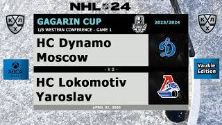 KHL - Dynamo Moscow vs Lokomotiv Yaroslav - Gagarin Cup - Season 2023/24 - NHL 24