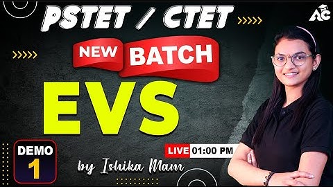 PSTET/CTET 2025 | New Batch | EVS | Paper- | Demo Day-1 | By Ishika Mam | Live 1:00 PM