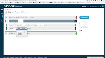 Creating a Garmin Connect Workout