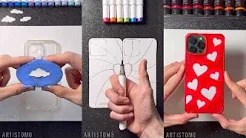 21 Easy and Creative Art Ideas for Your Cell Phone Cover || Get inspired from Artistomg ?✨? #art