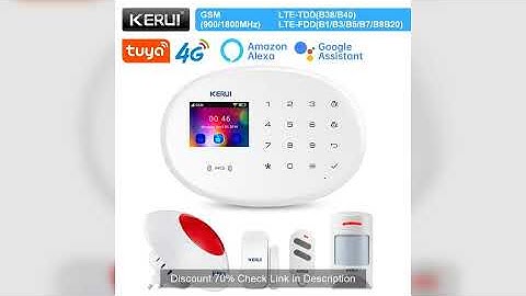 KERUI W204 4G Wireless Home Alarm System WIFI GSM Alarm Tuya Smart Security System Motion Sensor Det