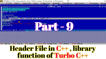 Header File in C++ || library function of Turbo C++ || iostream h header file