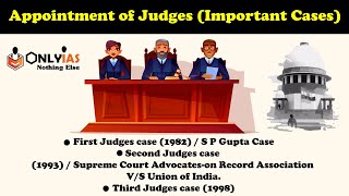 Three Judges Cases | Appointment of Judges | #UPSC​​ #IAS​​ #CSE​​ #OnlyIAS