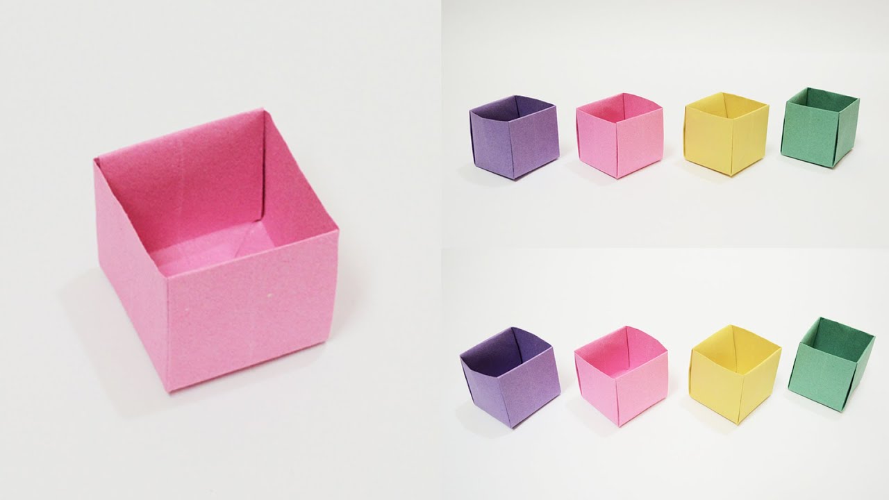 Origami Boxes Easy How to make a Paper Box Easy Origami Box YouTube