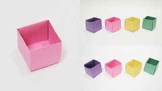 How to make a Paper Box (Easy) Origami Box Resimi