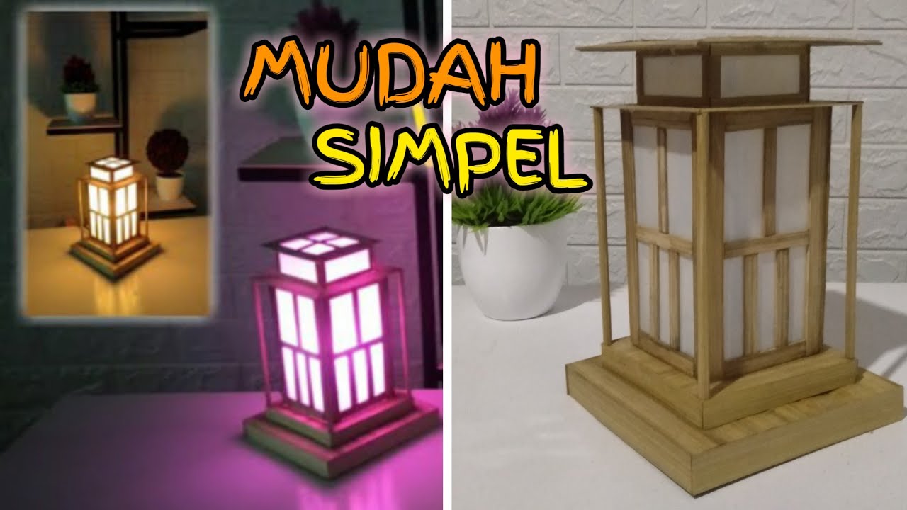 kerajinan lampu tidur dari bambu