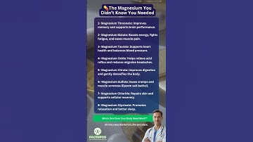 ⚡ “8 Types of Magnesium – Which One Does Your Body Need Most?”
