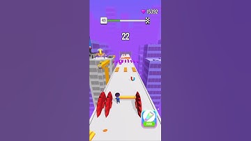 Roof Rails gameplay level 49 TalhaPro Best Hyper Casual Offline Mobile Games Free Games #shorts