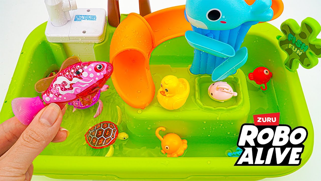 🐰toy asmr🐰 8 Minute ZURU Robo Alive Robo Fish Swimming ASMR  | Satisfying Unboxing No talking🔇