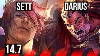 SETT vs DARIUS (TOP) | 7k comeback, 62k DMG, 6 solo kills, 14/5/19 | EUW Master | 14.7