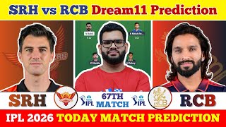 SRH vs RCB Dream11 Prediction| SRH vs RCB Today Match Prediction| IPL 2026 Match 67 screenshot 2