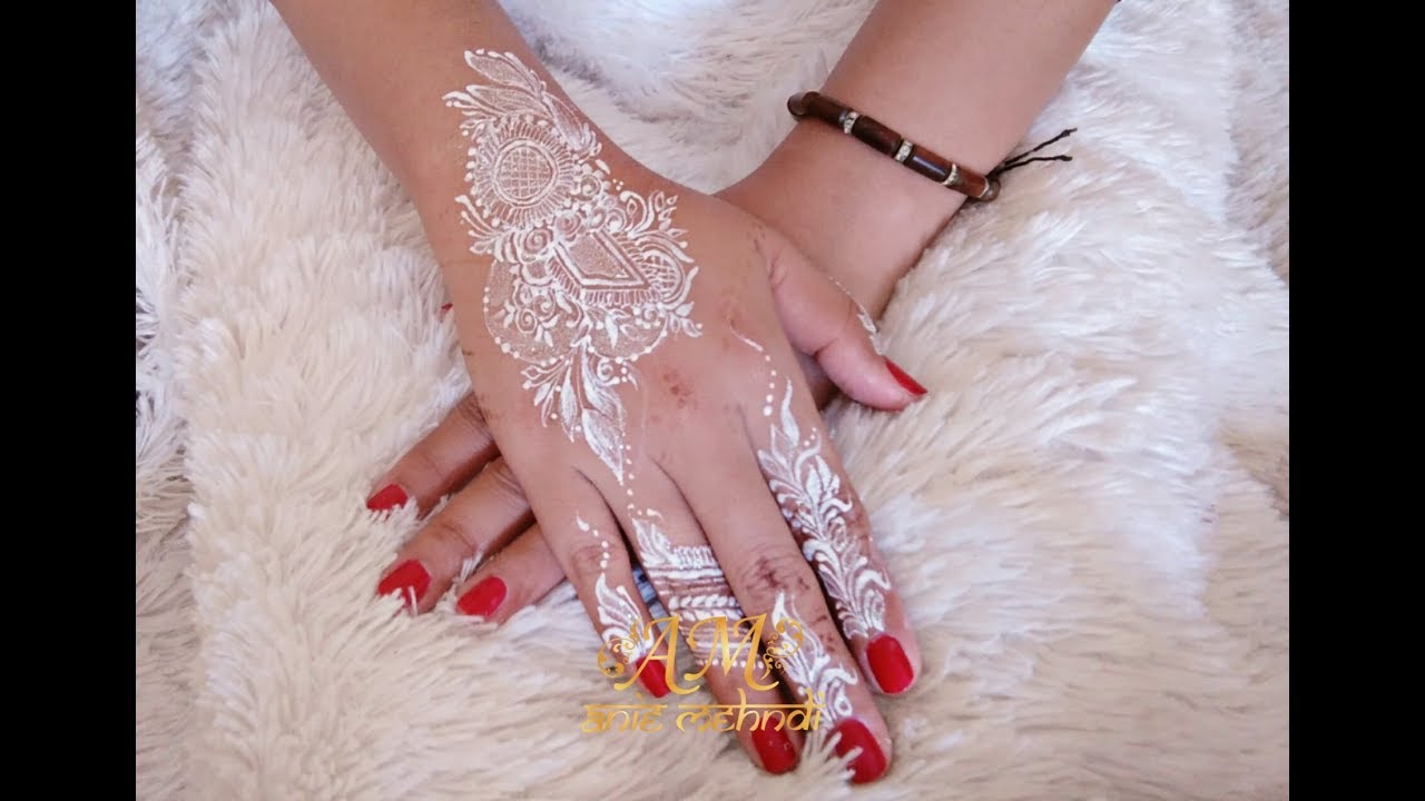 Design White Henna Mudah Untuk Pemula Finishing White Henna YouTube