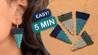 DIY Macrame Earrings | Easy 5-Minute Tutorial for Beginners