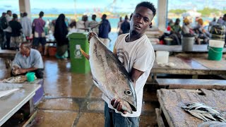 EXTREME Tanzanian Seafood!!! Dar Es Salaam Fish Market TOUR