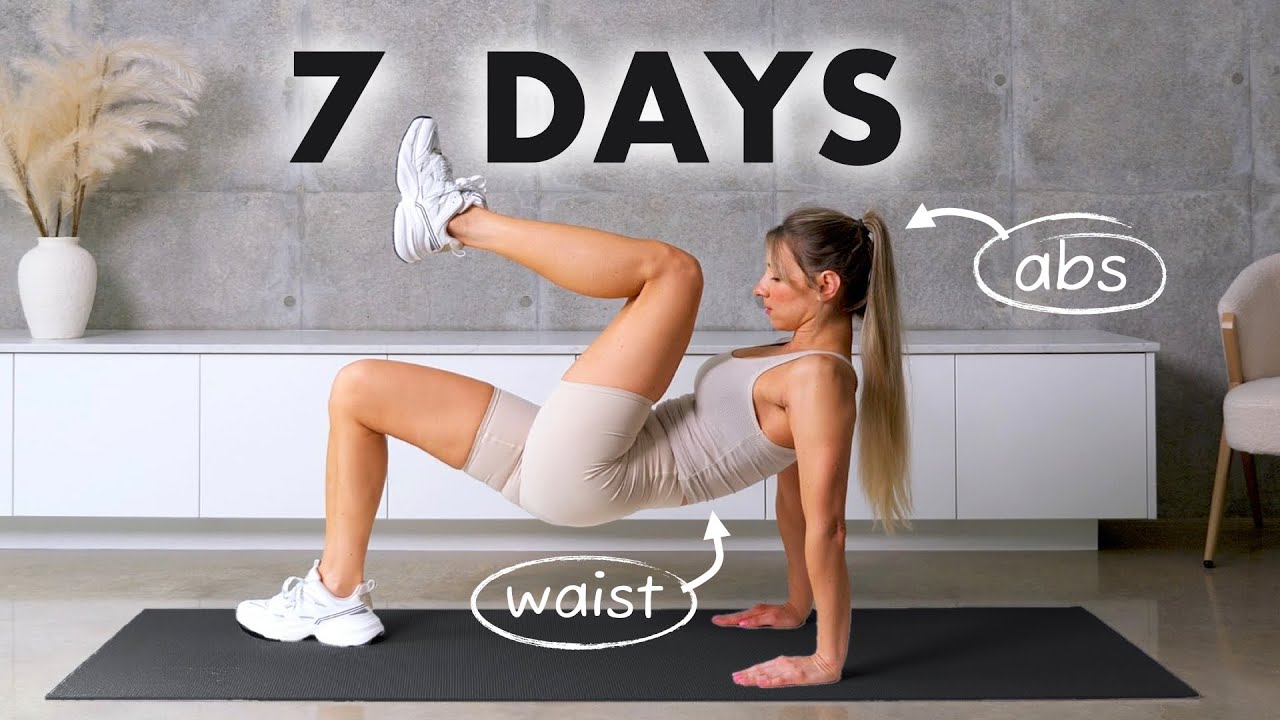 8 Min DEFINED WAIST & ABS Challenge - Do This For 7 Days! No Equipment, At Home Challenge