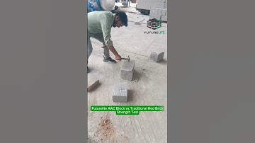 Futurelite AAC Block vs Red Brick – Real Hammer Test 🔨 | Stronger, Smarter Building Material!