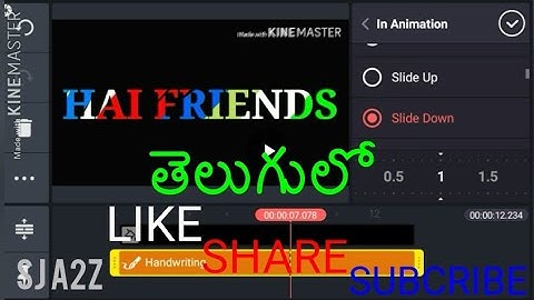 Color changing animation text in kinemaster in Telugu||how to add color text in kinemaster || SJ A2Z