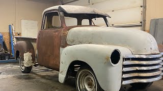 S 10 chassis swap into a 49 Chevy truck