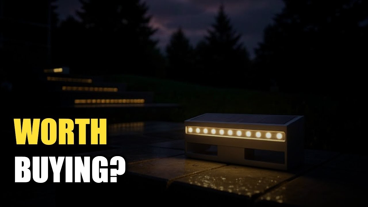 SHONELIGHTING Solar Step Lights mounted on outdoor stairs, 33 LEDs, aluminum build