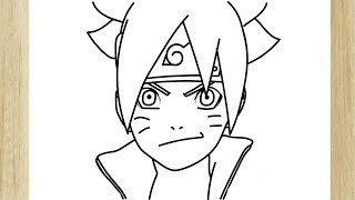 COMO DESENHAR O BORUTO FÁCIL 