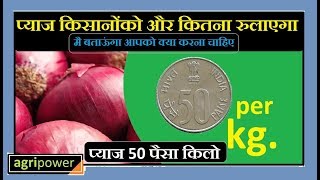 प्याज किसानोंको और कितना रुलाएगा || प्याज के भाव 50 पैसे किलो || किसान भाई अब मेरा सुनो