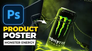 Product manipulation (Monster Energy) l Tutorial l Photoshop cc 2022 screenshot 1