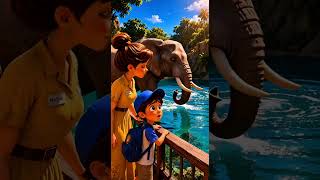 Did you know elephants can snorkel? 🐘💦 #Shorts #Elephant #KidsEducation #AnimalFacts #science