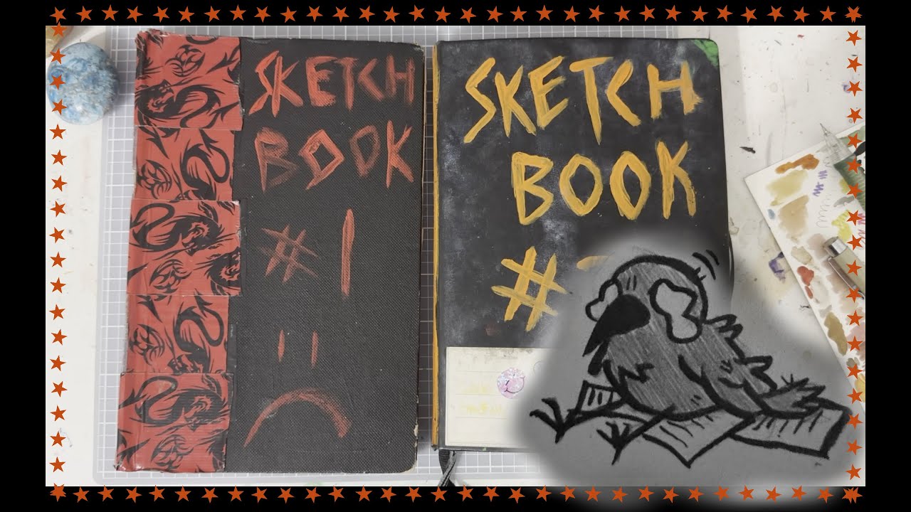 Looking Through Old Sketchbooks (Red + Orange Sketchbook Tour) - YouTube