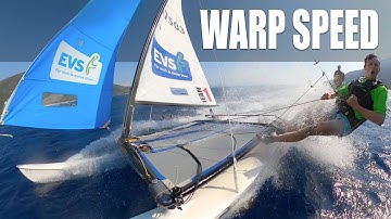 Very strong wind Hobie 16 with man overboard