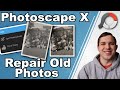 How to Repair Old Photos! | PhotoScape X | Clone Stamp | Spot Healing Brush