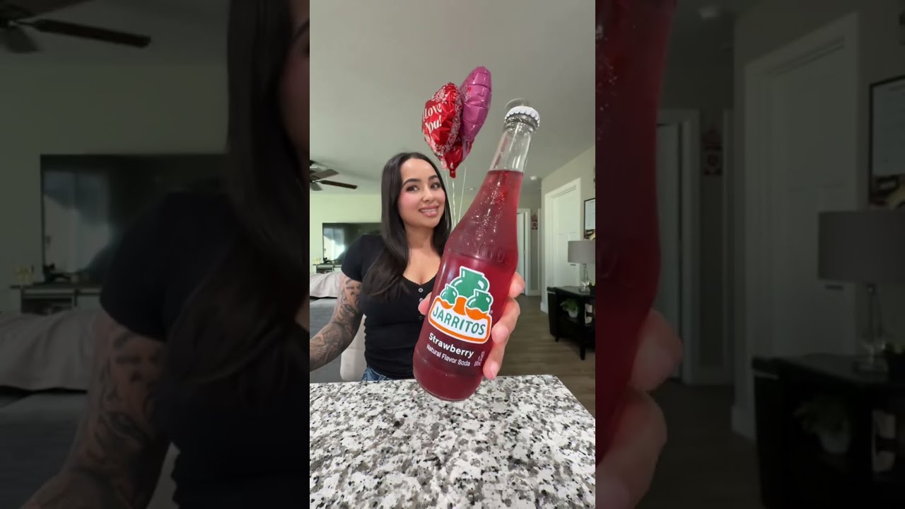 Полное видео: Челлендж «Без отрыжки» 🍓🥤🥱🫧 Клубничные Jarritos ❤️