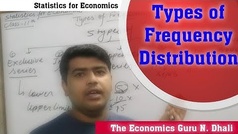 Types of Frequency Distribution l Class 11th: Statistics for Economics