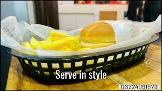 Plastic burger baskets | Serving trays | Fast food