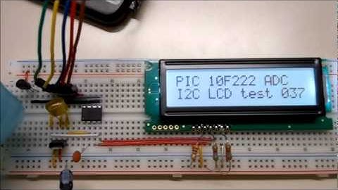 10F222 8bit ADC  I2C LCD test