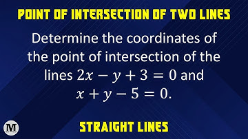 10 | Straight Lines (Co-ordinate Geometry) | Point of Intersection of Two Lines