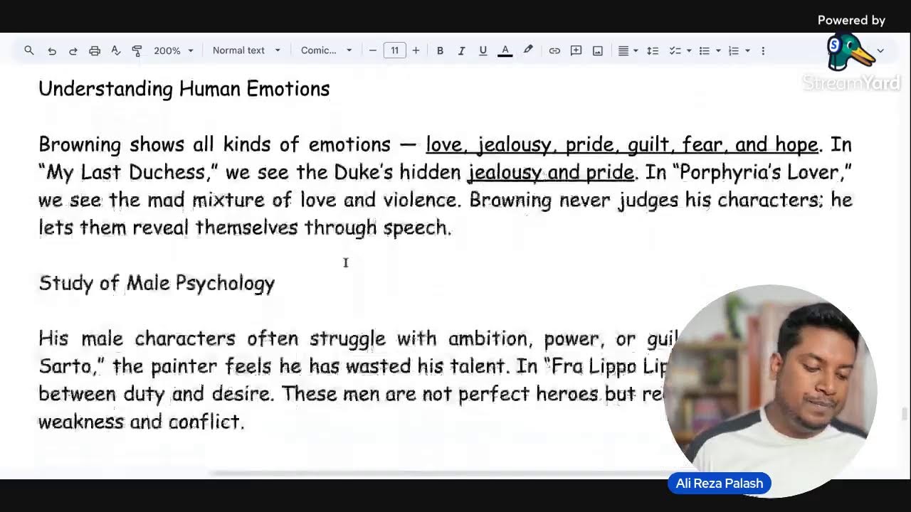 Victorian Poetry | Robert Browning Broad