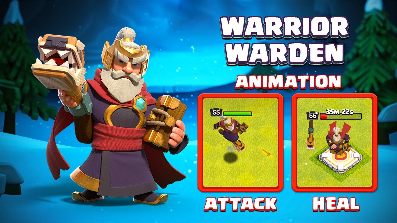 Warrior Warden Skin Review | February Gold Pass Skin | Clash of Clans