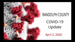 Randolph County NC COVID Update for April 2nd 2020