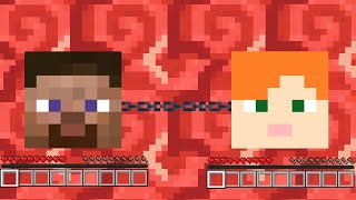 Minecraft but our Health and Inventory is linked