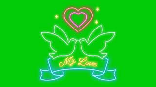 Animated Neon Valentine Green Screen Effects💚💚💚