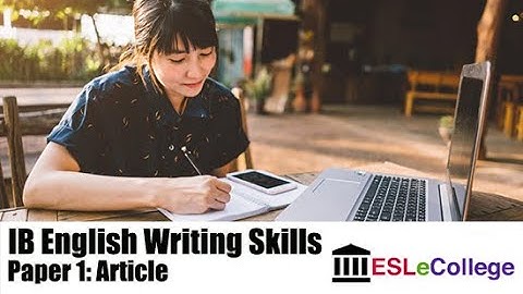 IB English B How to write an article