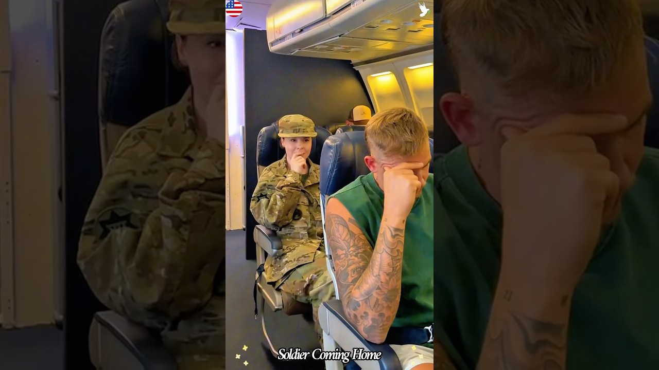 Soldiers return home to reunite with their family. 