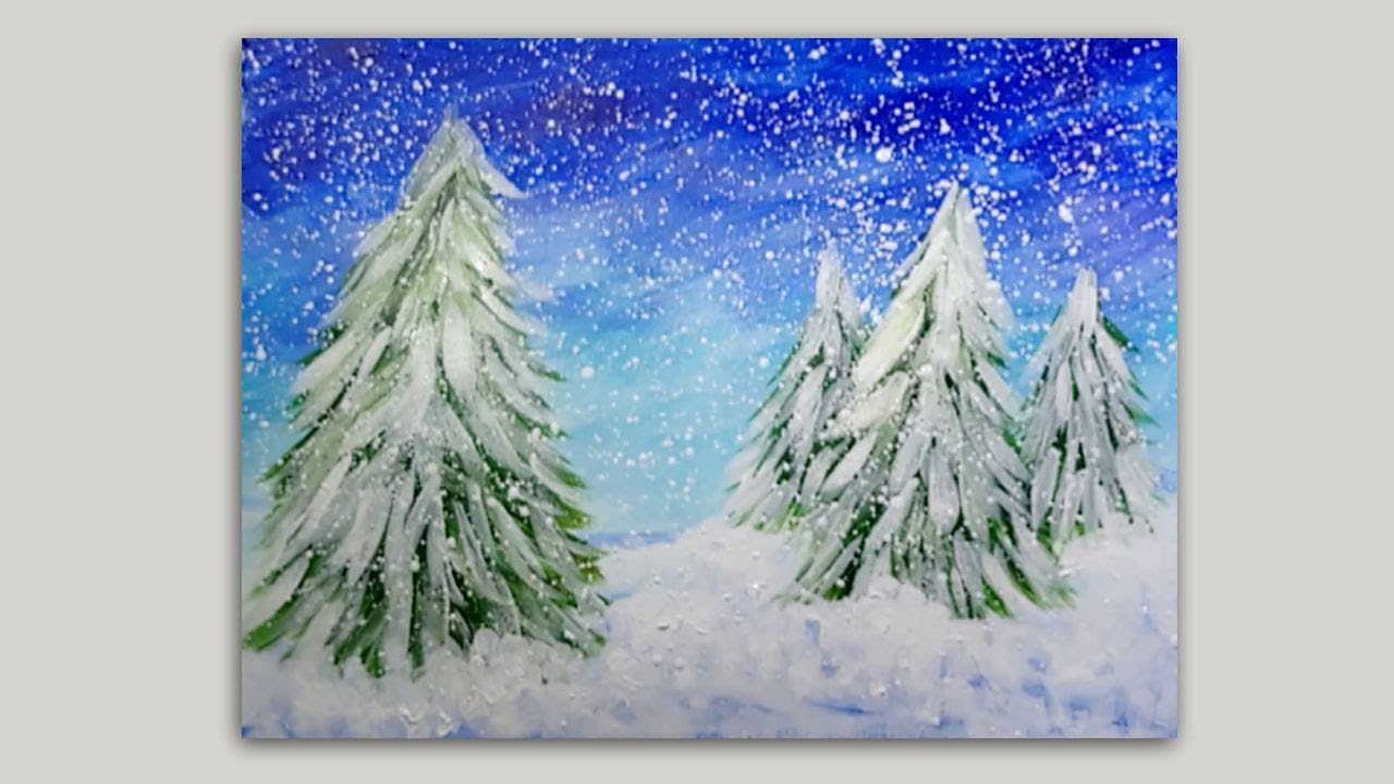 Miniature snowy pine tree tutorial 