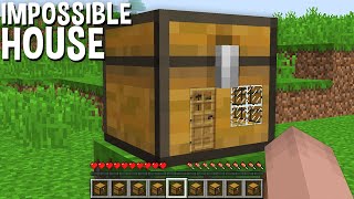 ONLY 1% people CAN FOUND most secret HOUSE in CHEST in Minecraft ! TINY HOUSE !