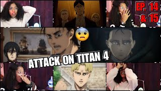 I PANICKED & CRIED | THE PLAN | Attack on Titan Season 4 Episode 14 & 15 Reaction | Lalafluffbunny