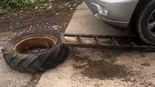 Restoring a 1947 Farmall B tractor part 4-removing the tires from rims by Walter’s small engine repair 295 views 1 year ago 9 minutes, 41 seconds